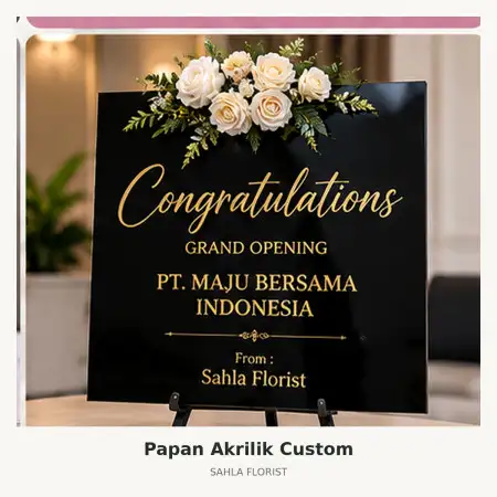 Papan Bunga Akrilik Gunung Kaler